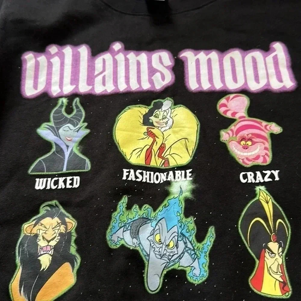 Disney Villians Mood sweatshirt black size large juniors (11-13) - Picture 2 of 4